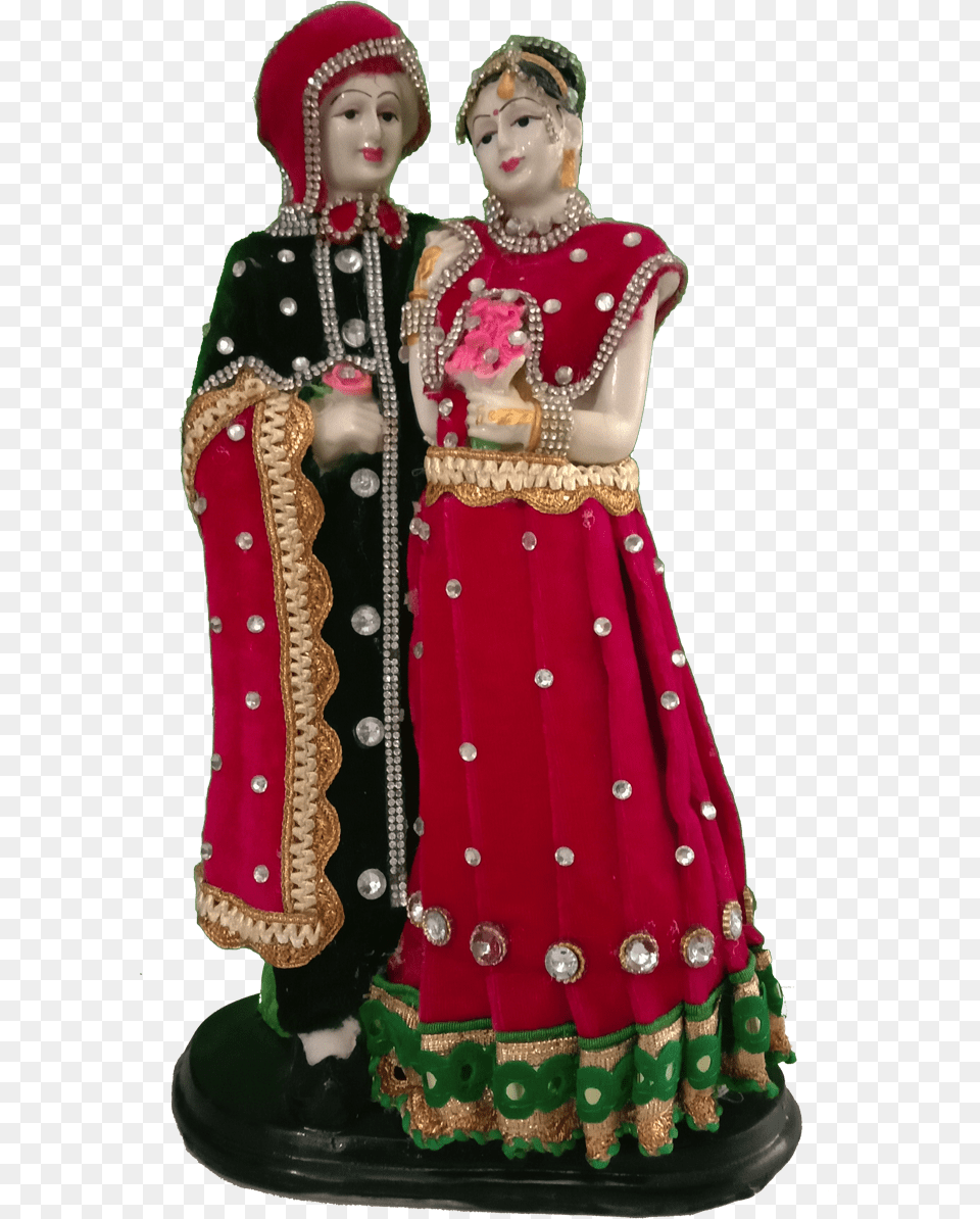 Bride N Groom Couple Figurine Newly Married Couple Figurine, Doll, Toy, Face, Head Free Transparent Png