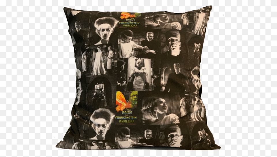 Bride Of Frankenstein Elsa Lanchester Boris Karloff, Pillow, Cushion, Home Decor, Adult Free Png
