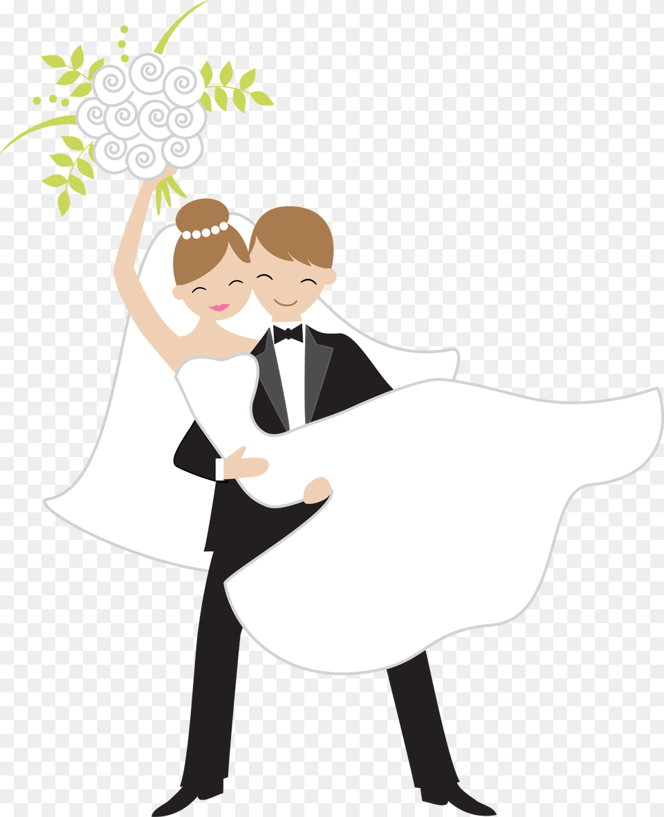 Bride Throwing The Bouquet Novios Boda Vector, Formal Wear, Suit, Clothing, Wedding Free Png