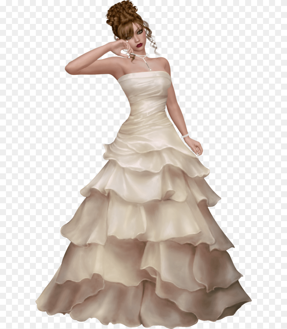 Bride Transparent Wedding Dress Transparent Background, Gown, Formal Wear, Fashion, Evening Dress Png Image