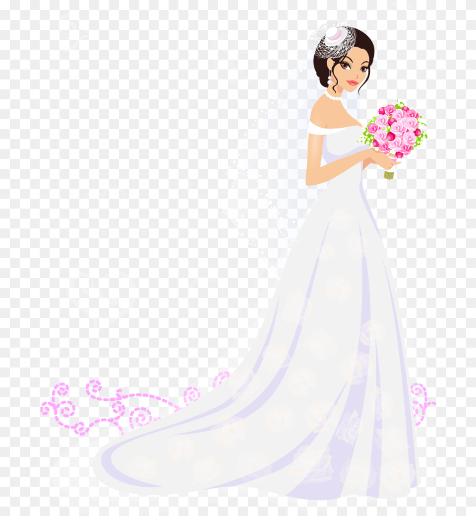Bride Transparent Images Bride, Flower Bouquet, Formal Wear, Flower Arrangement, Flower Png Image