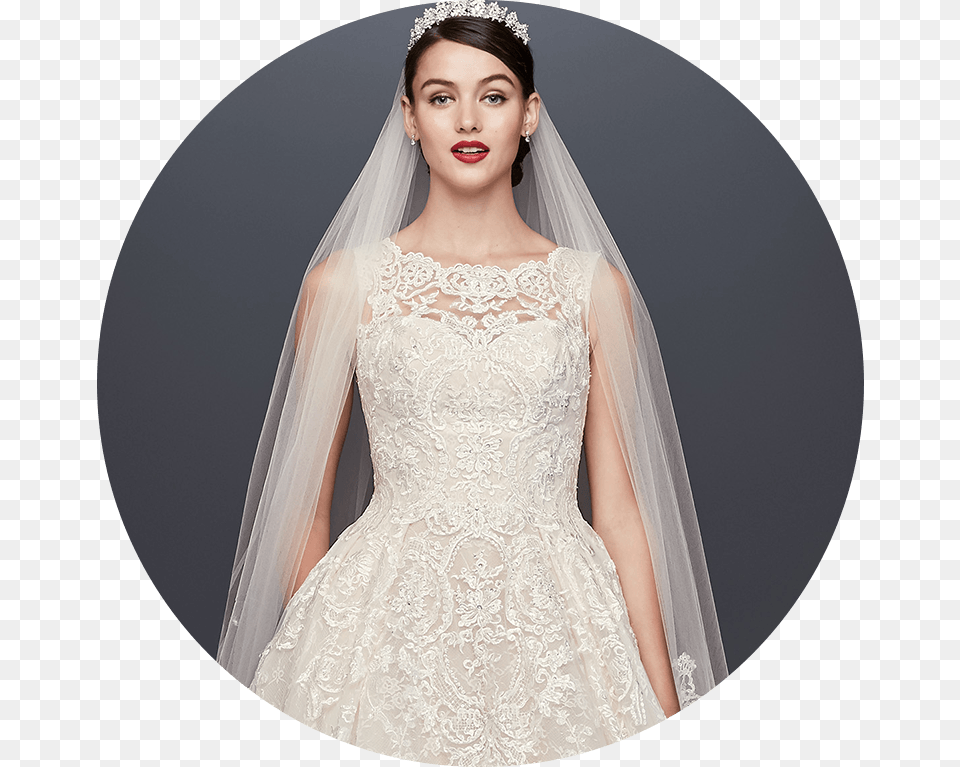 Bride Wearing Lace Petite Wedding Dress Wedding Dress, Wedding Gown, Gown, Formal Wear, Fashion Free Png