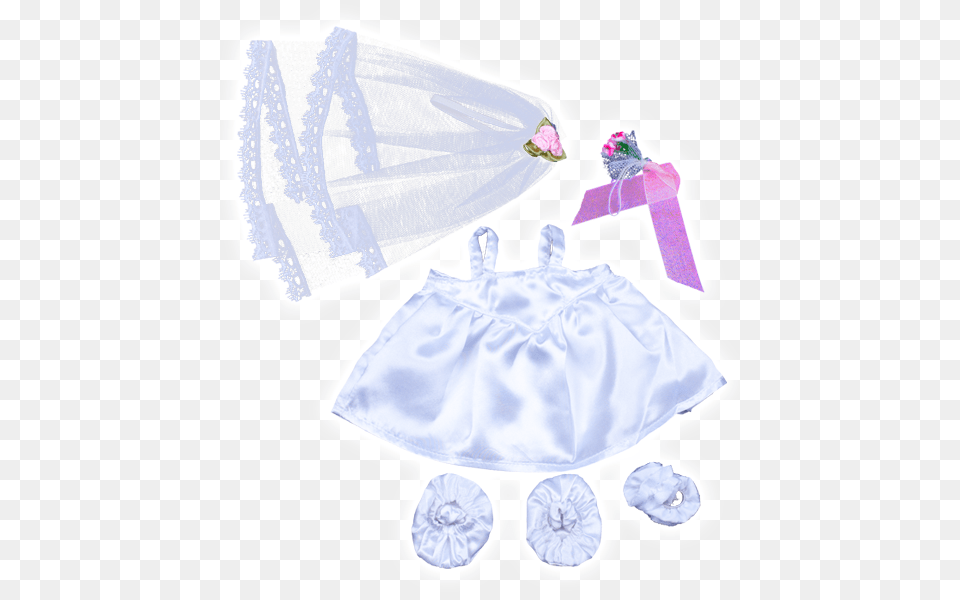 Bride With Veil Amp Boquet Bride, Furniture, Clothing, Hat, Bed Free Png Download
