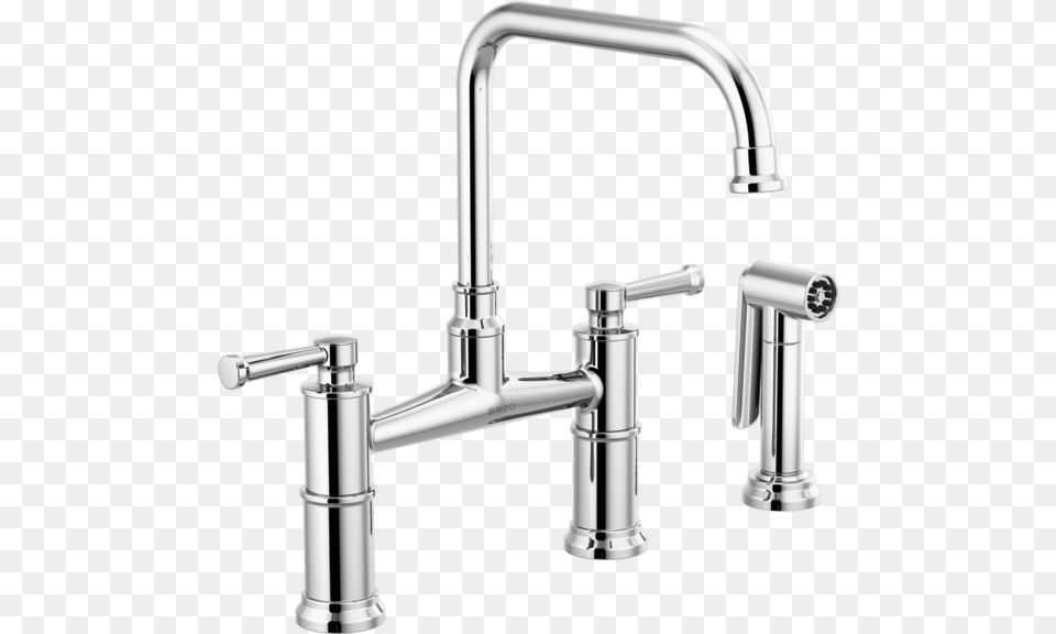 Bridge Faucet With Side Sprayer, Sink, Sink Faucet, Bathroom, Indoors Free Transparent Png