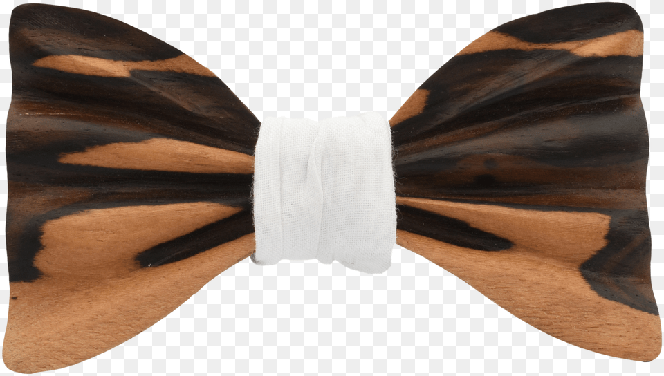 Bridge Hampton Ziricote Wood Bowtie All White Wooden Bow Tie, Accessories, Formal Wear, Bow Tie Png Image