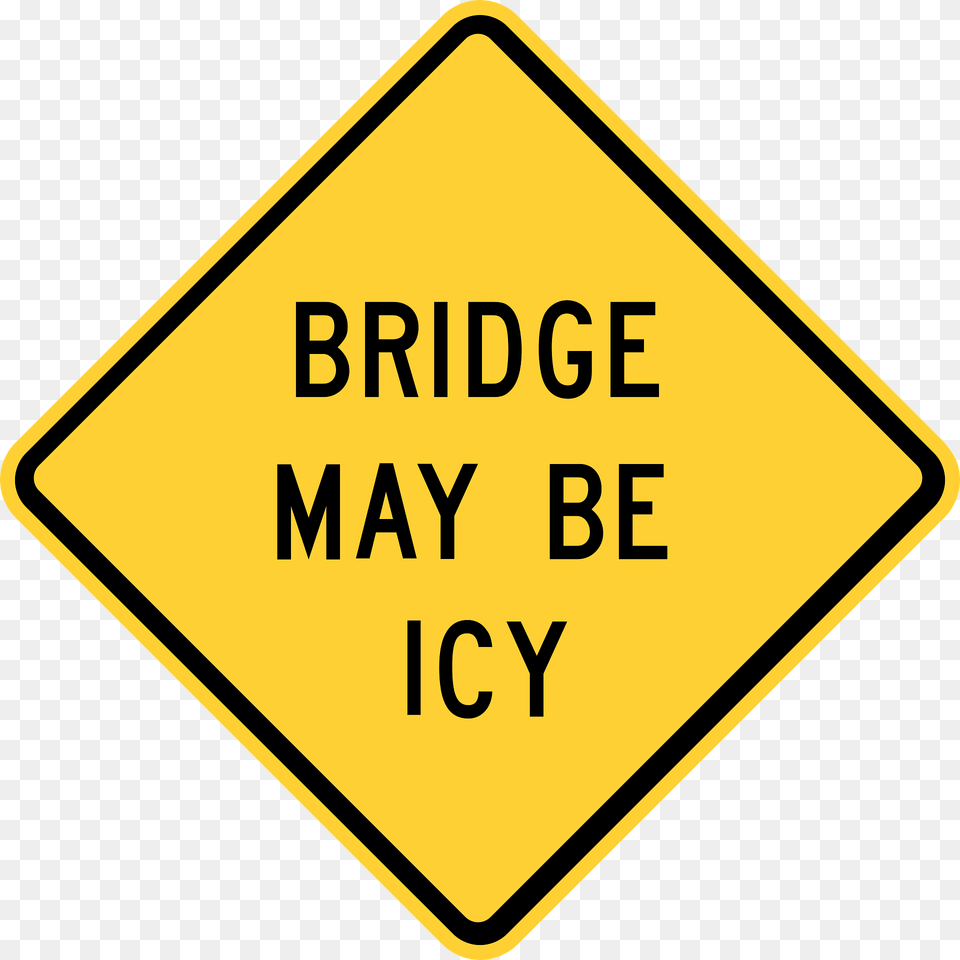 Bridge May Be Icy Michigan Clipart, Sign, Symbol, Road Sign Free Png Download