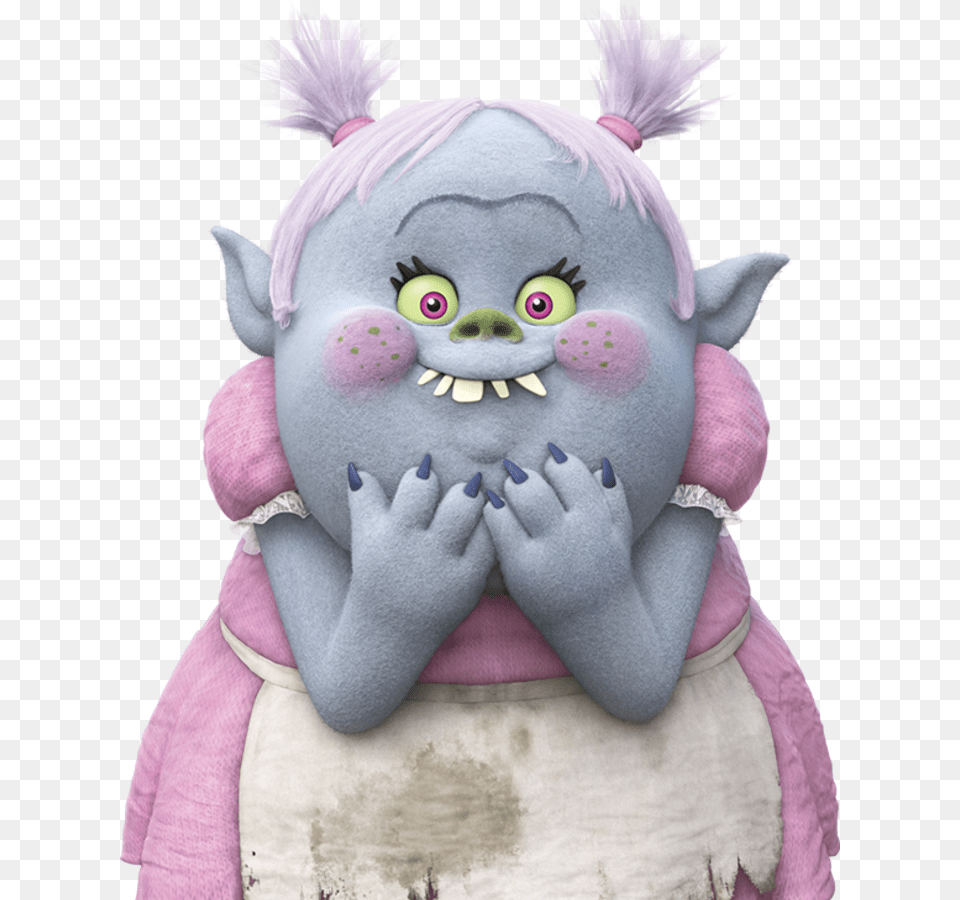 Bridget Trolls, Plush, Toy, Face, Head Free Png