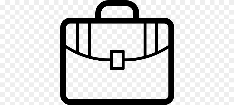 Brief Case Clip Art Black And White, Gray Free Png