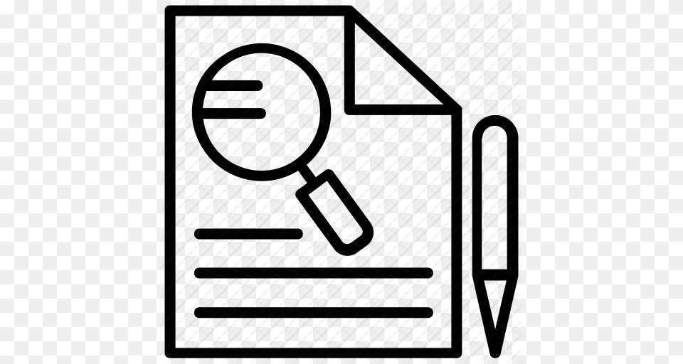 Brief Epitome Report Paper Summary Thesis Icon, Magnifying Png