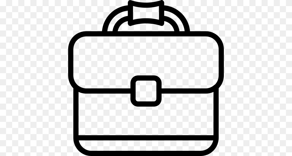 Briefcase Bag Icon, Gray Free Png Download