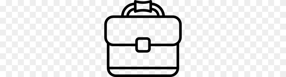 Briefcase Clipart, Gray Png