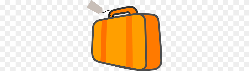 Briefcase Clipart Orange Briefcase Orange, Bag, Baggage, First Aid, Suitcase Free Png