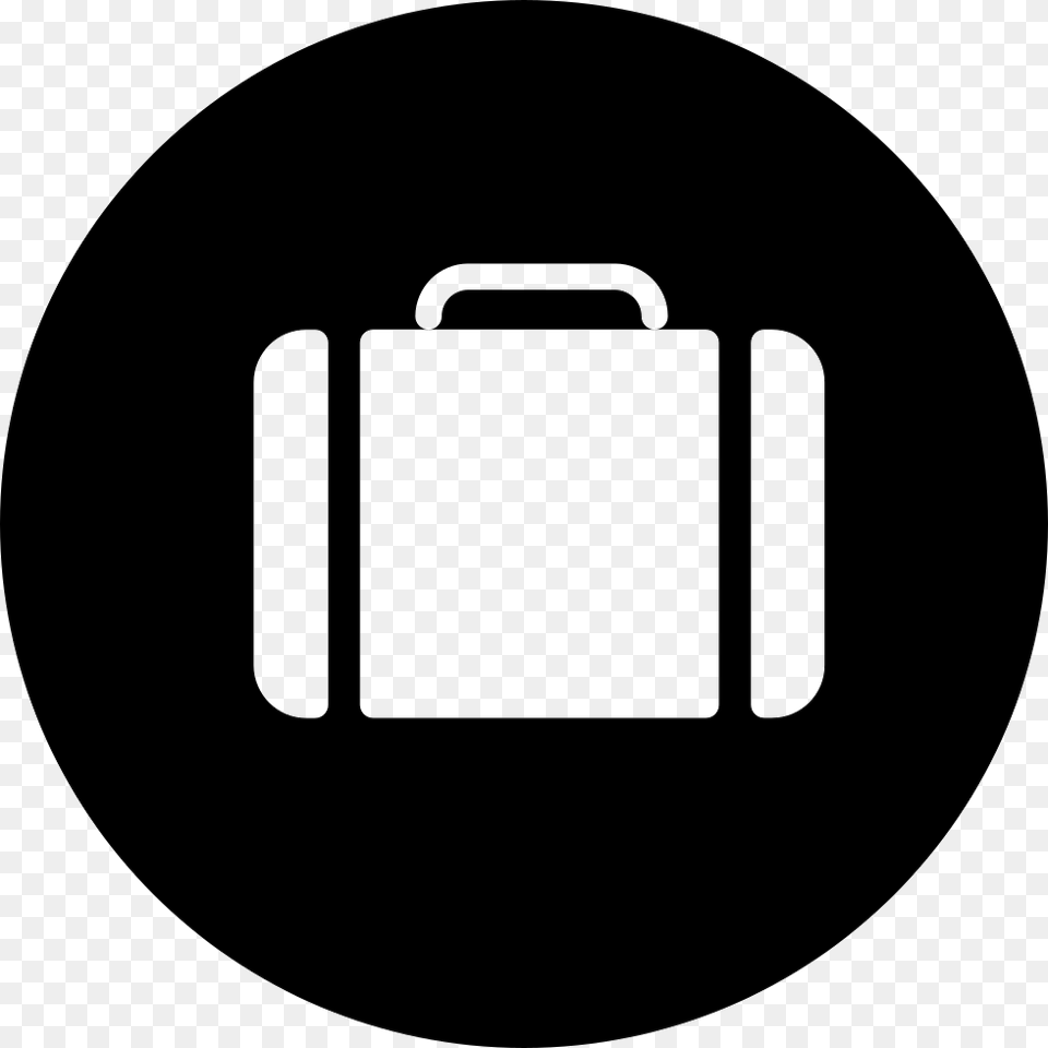Briefcase In A Circle Comments White Email Icon, Bag, Disk Free Transparent Png