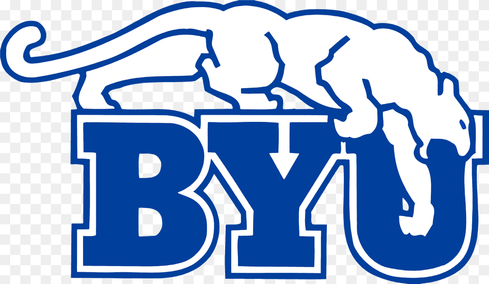 Brigham Young Cougars Logo Byu Logo, Text, Baby, Person Free Png Download