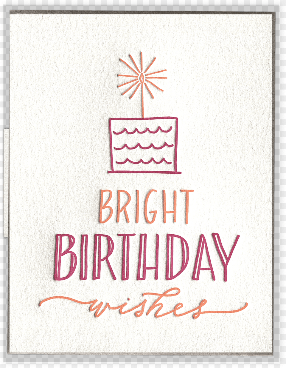 Bright Birthday Wishes Letterpress Greeting Card, Envelope, Greeting Card, Mail, Text Png