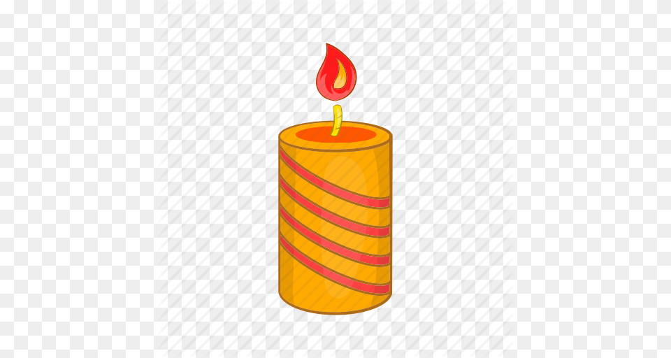 Bright Burning Candle Cartoon Fire Flame Light Icon, Dynamite, Weapon Free Png