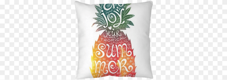 Bright Colors Hand Drawn Watercolor Pineapple Silhouette Poster, Cushion, Home Decor, Pillow Free Transparent Png