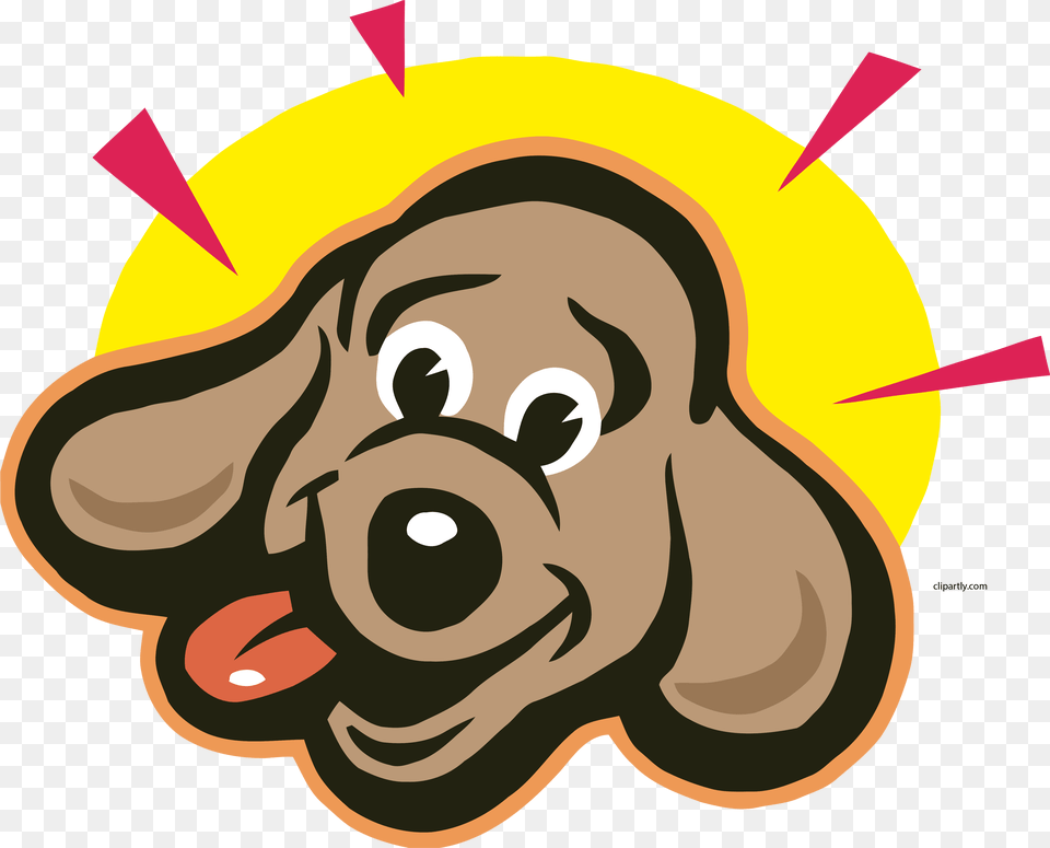 Bright Dog Face Clipart Happy Dog Clipart, Animal, Canine, Hound, Mammal Png Image
