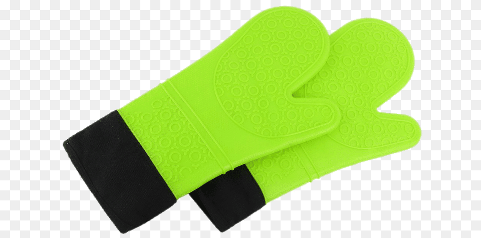 Bright Green Extra Long Oven Mitts, Clothing, Glove Png Image