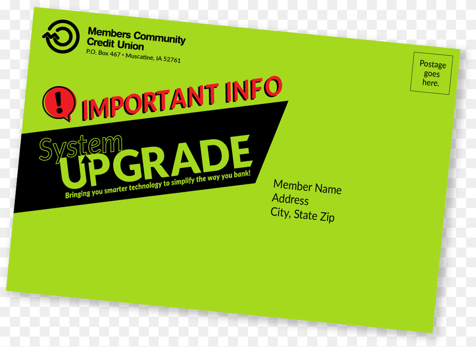 Bright Lime Green Envelope Important Info System Upgrade Paper, Business Card, Text Png