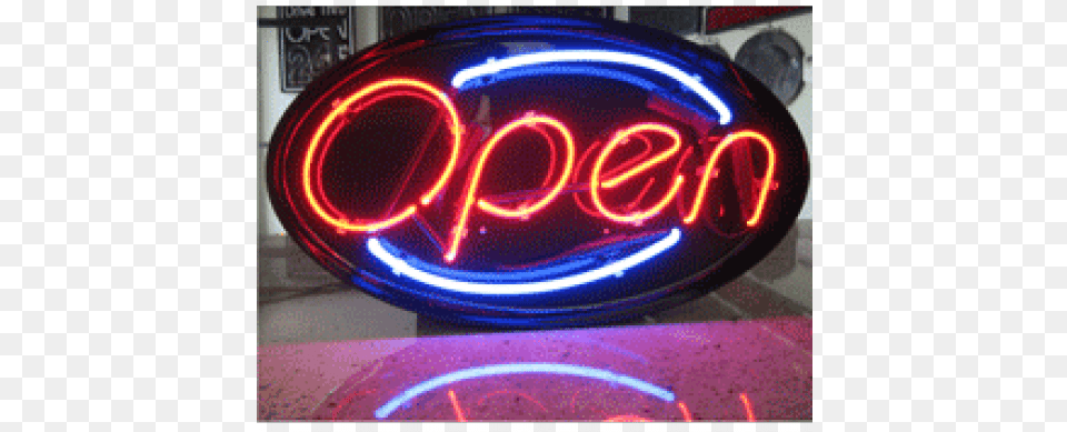 Bright Open Flashing Neon Sign Neon Sign, Light, Disk Png