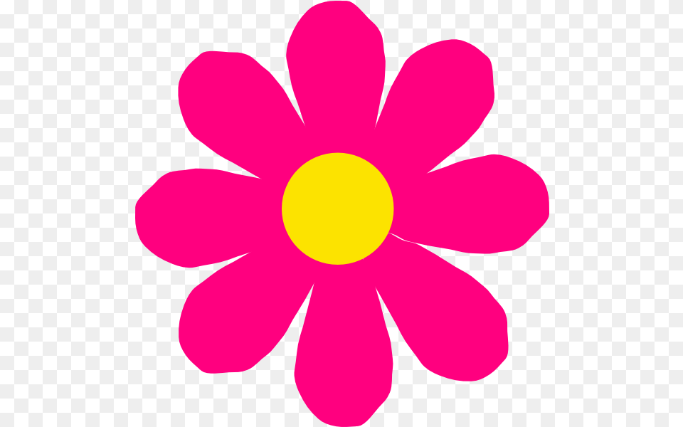 Bright Pink Flower Clip Arts For Pink Clipart Flower, Anemone, Daisy, Petal, Plant Png
