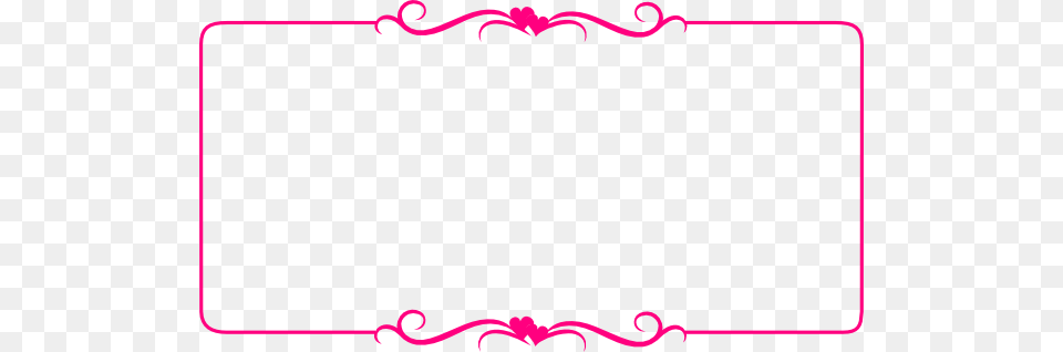 Bright Pink Heart Border Large Size, White Board Free Transparent Png
