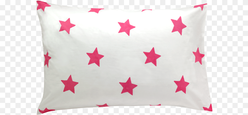 Bright Pink Star Single Pillowcase Stars Falling Black And White, Cushion, Home Decor, Pillow Free Transparent Png