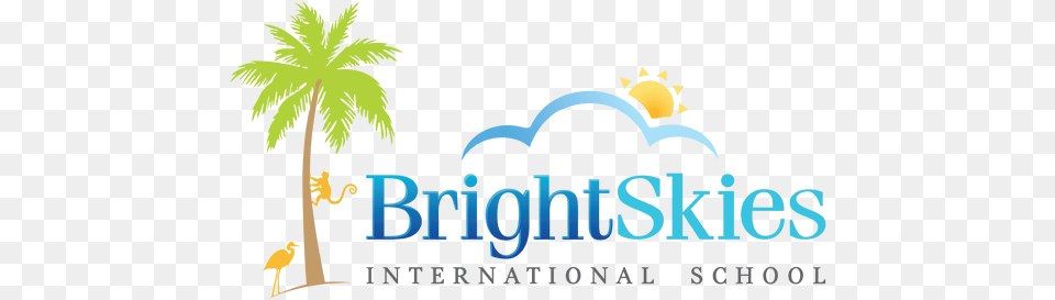 Bright Skies School Logo Bright Skies International School, Vegetation, Tree, Plant, Palm Tree Png Image