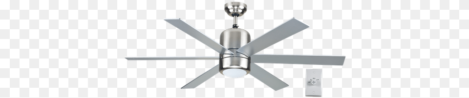 Bright Star Lighting 122cm 6 Blade Ceiling Fan And Light Satin Ceiling Fan, Appliance, Ceiling Fan, Device, Electrical Device Free Transparent Png