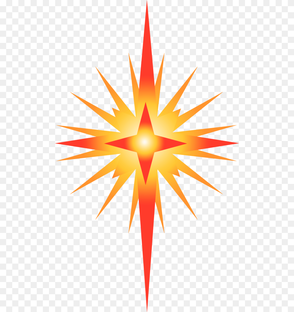 Bright Star Of Bethlehem Star Of Bethlehem Clipart, Symbol, Cross Free Png