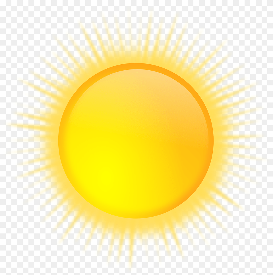 Bright Sun With Rays Clip Art, Nature, Outdoors, Sky, Clothing Free Png