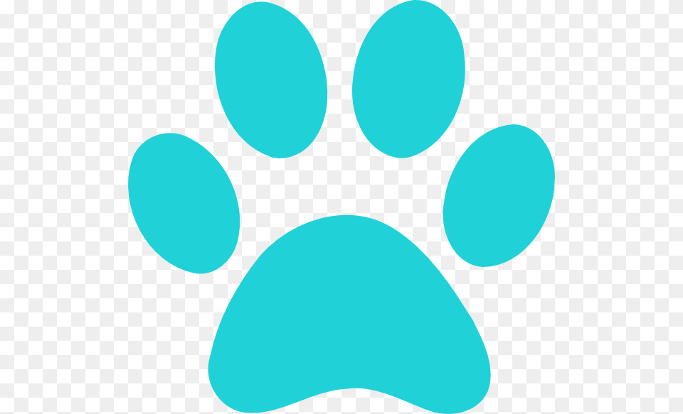 Bright Teal Paw Print Clip Art At Clkercom Vector Online Huellas Paw Patrol, Head, Person, Face, Turquoise Png