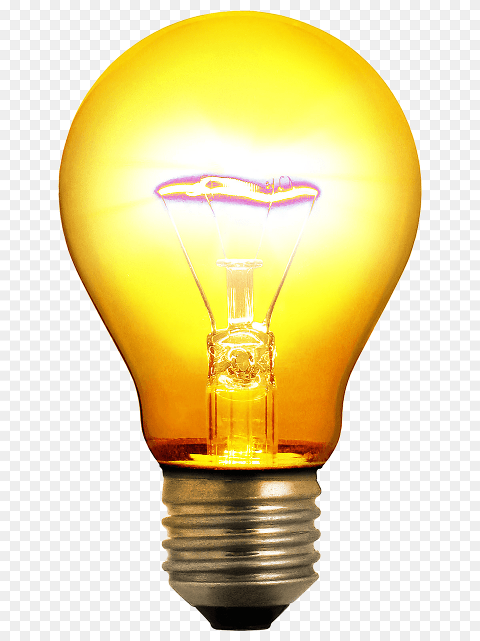 Bright Yellow Bulb, Light, Lightbulb, Lamp Png