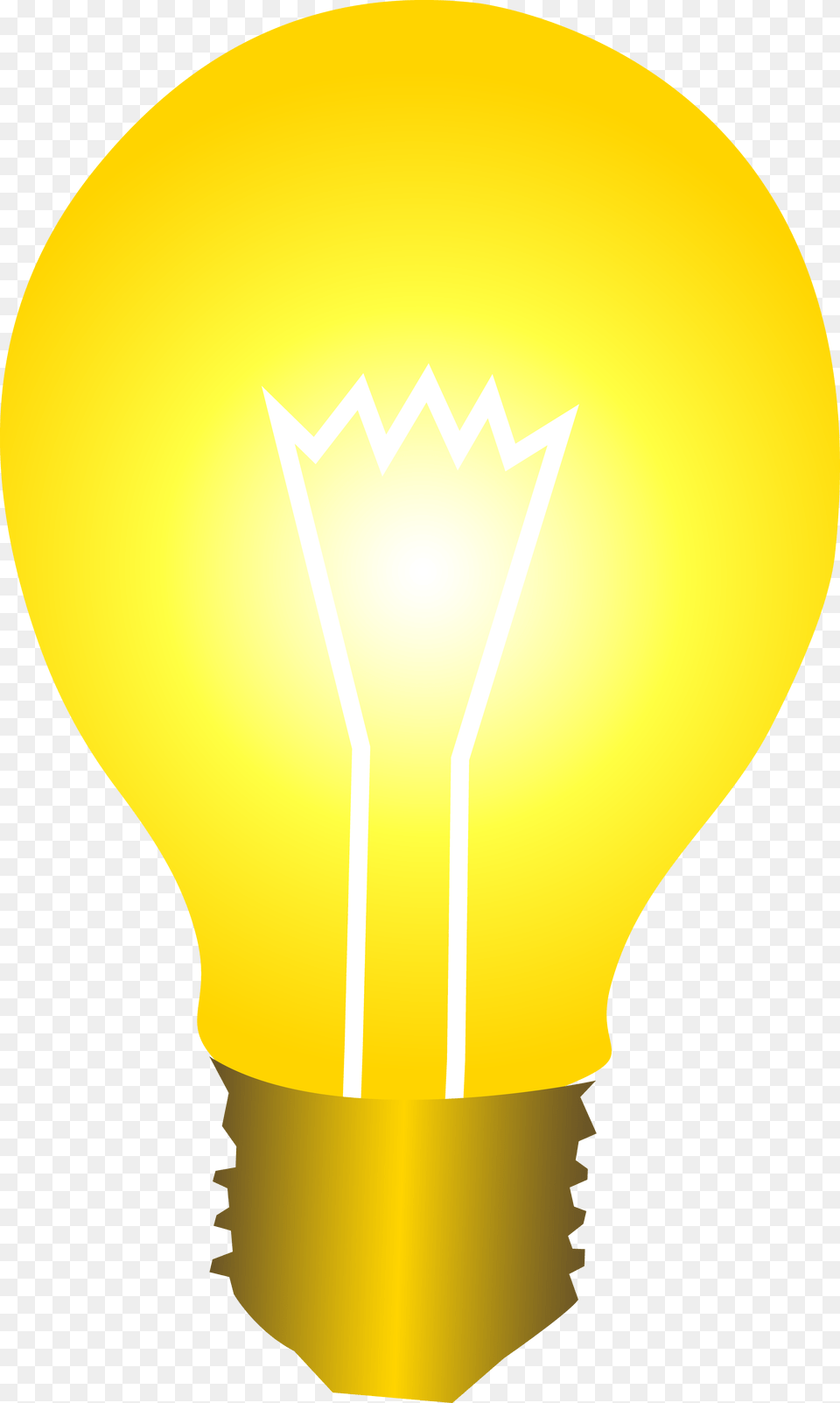 Bright Yellow Idea Light Bulb, Lightbulb, Lighting Free Png Download