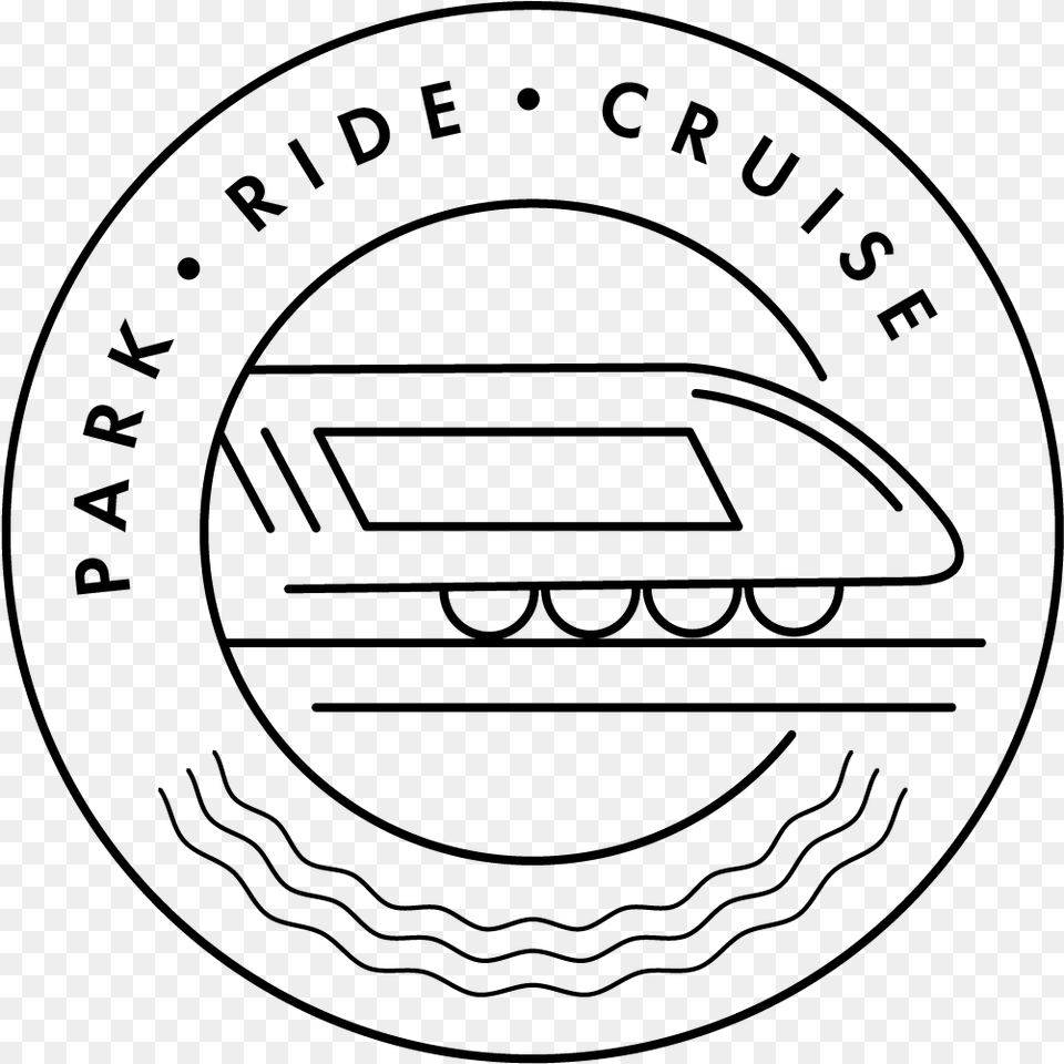 Brightline Cruise Stamp Circle, Gray Png Image