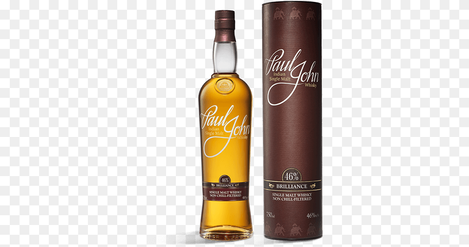 Brilliance Indian Single Malt Whisky, Alcohol, Beverage, Liquor, Bottle Png