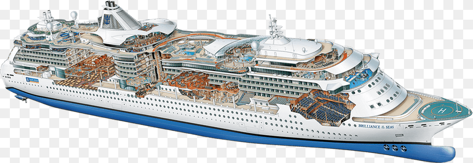Brilliance Of The Seas, Boat, Transportation, Vehicle, Cruise Ship Png Image
