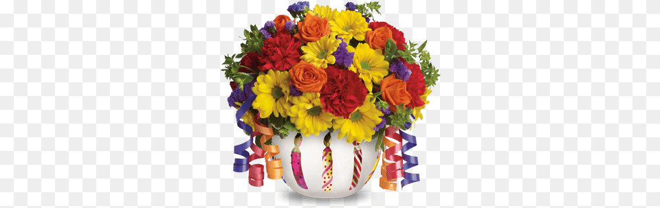 Brilliant Birthday Blooms Flowers Gift, Flower, Flower Arrangement, Flower Bouquet, Plant Png Image