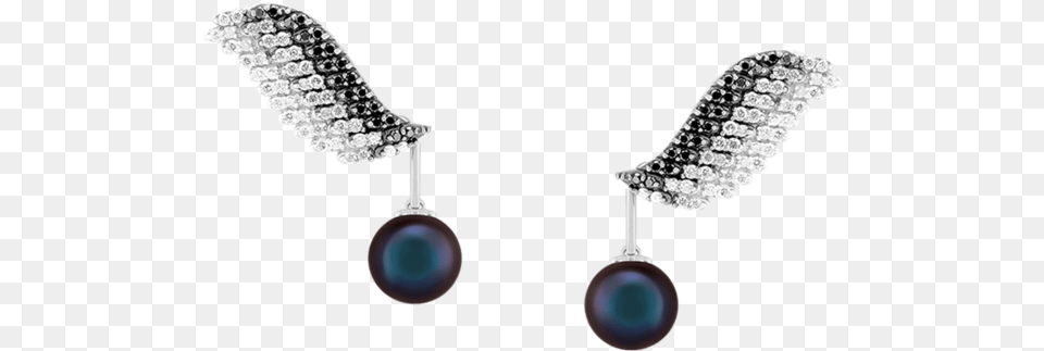 Brinco Cisne Negro Com Mdulo Verstil De Prola Negra Earring, Accessories, Gemstone, Jewelry, Diamond Free Transparent Png