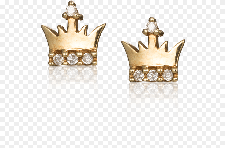 Brinco Infantil Coroas De Princesa Brinco De Coroa Em Ouro, Accessories, Earring, Jewelry, Diamond Png