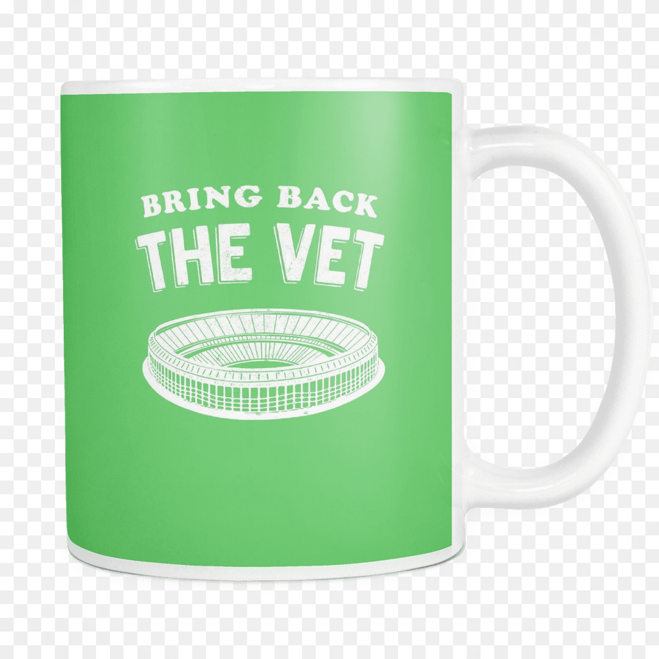 Bring Back The Vet Kelly Green Coffee Mug Veterans Stadium, Cup, Beverage, Coffee Cup Png