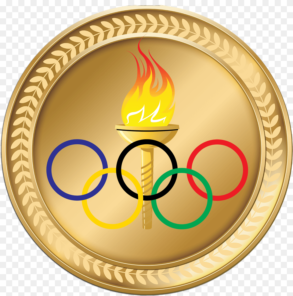 Bring Home The Gold In Your Own Reading Olympics Olympic Gold Medal Clipart, Plate Free Transparent Png