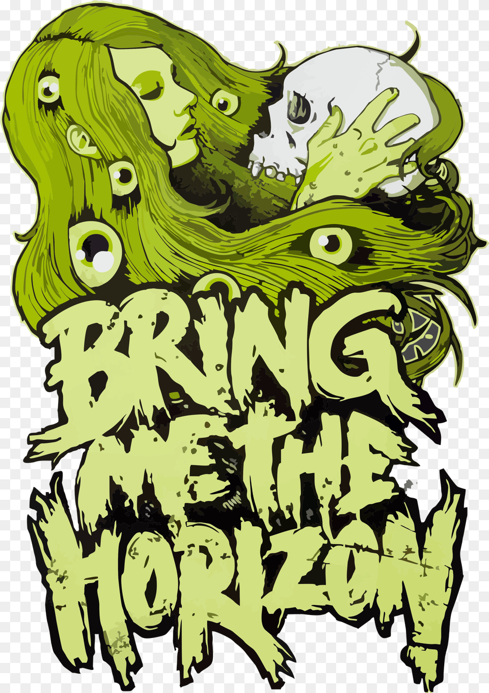 Bring Me The Horizon Bring Me The Horizon, Green, Art, Painting, Graphics Free Png Download