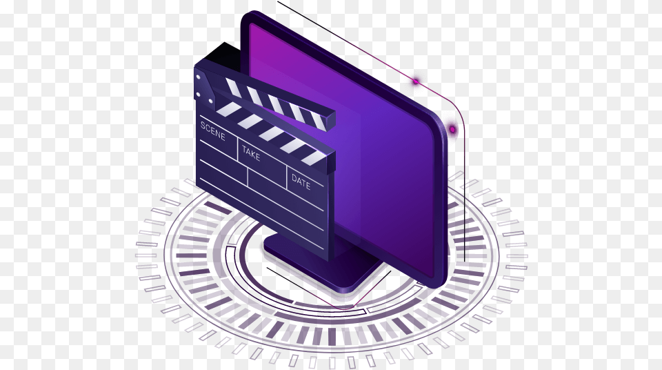 Bring Viewers To Your Video Content Build A Website Vertical, Purple, Clapperboard Png Image