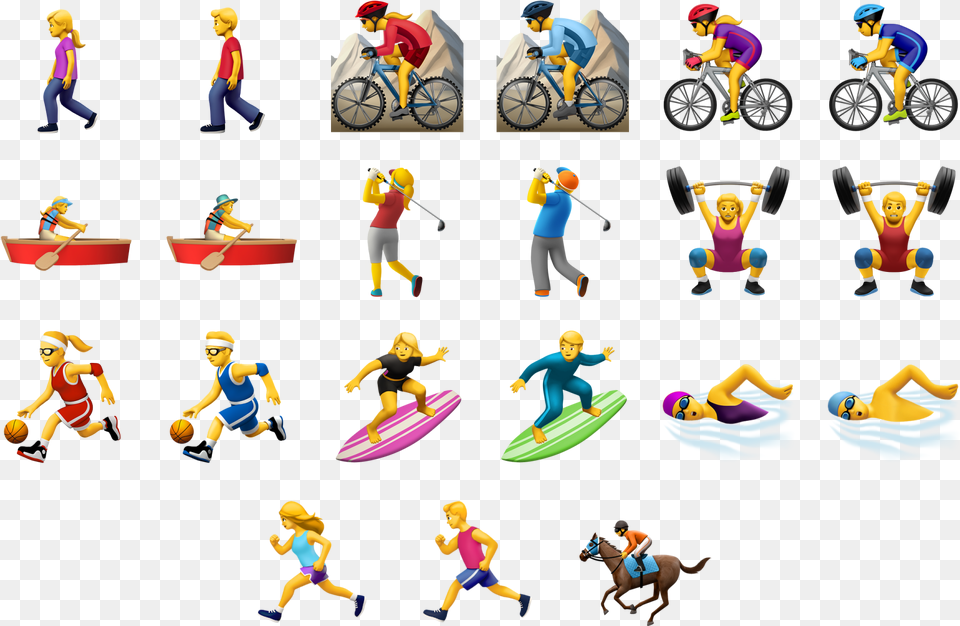 Bringing More Gender Diversity To Sports Sports Emoji, Person, Baby, Vehicle, Transportation Free Png Download