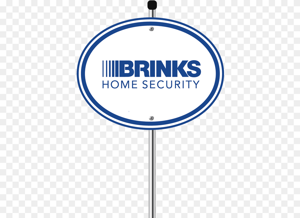 Brinks Yard Sign Brinks Home Security Logo, Symbol, Bus Stop, Outdoors, Road Sign Free Transparent Png