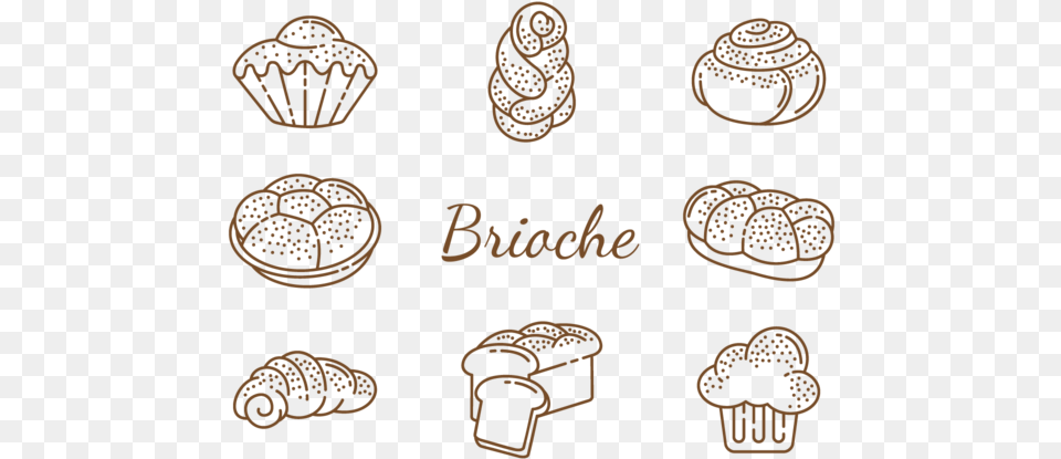 Brioche Icons Vector Design, Food, Sweets Free Png