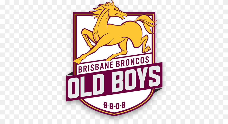 Brisbane Broncos Old Boys Stallion, Logo, Animal, Colt Horse, Horse Png Image