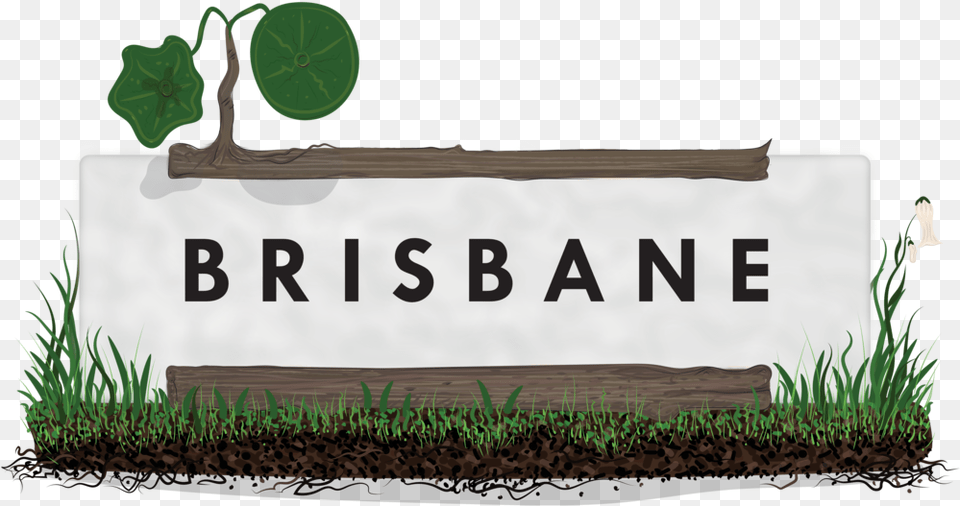 Brisbane Grass Landscape Sign, Plant, Potted Plant, Leaf, Text Free Png